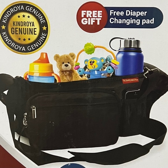 Universal Stroller Organizer with Cup Holder Detachable Pouch Bag and Shoulder - Picture 1 of 5